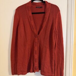 Vice versa Women Cardigan Knit Red size 1X